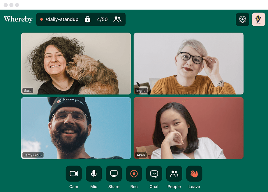 Whereby Video Meetings for Remote Teams